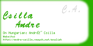 csilla andre business card